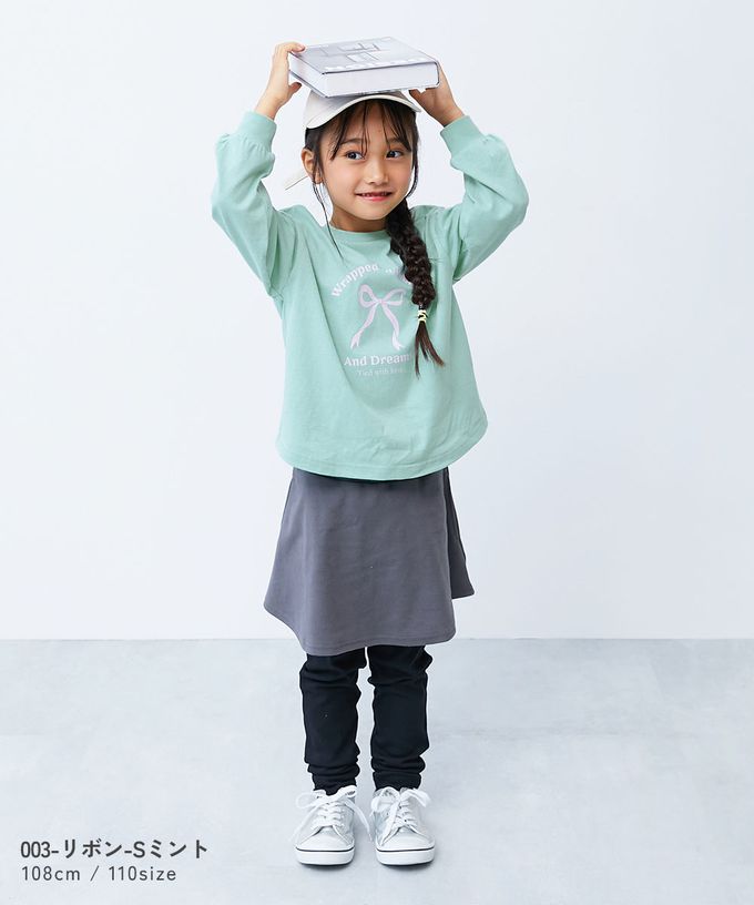 日本 devirock - 100%棉 定番女孩印花長袖上衣-草莓-粉紫