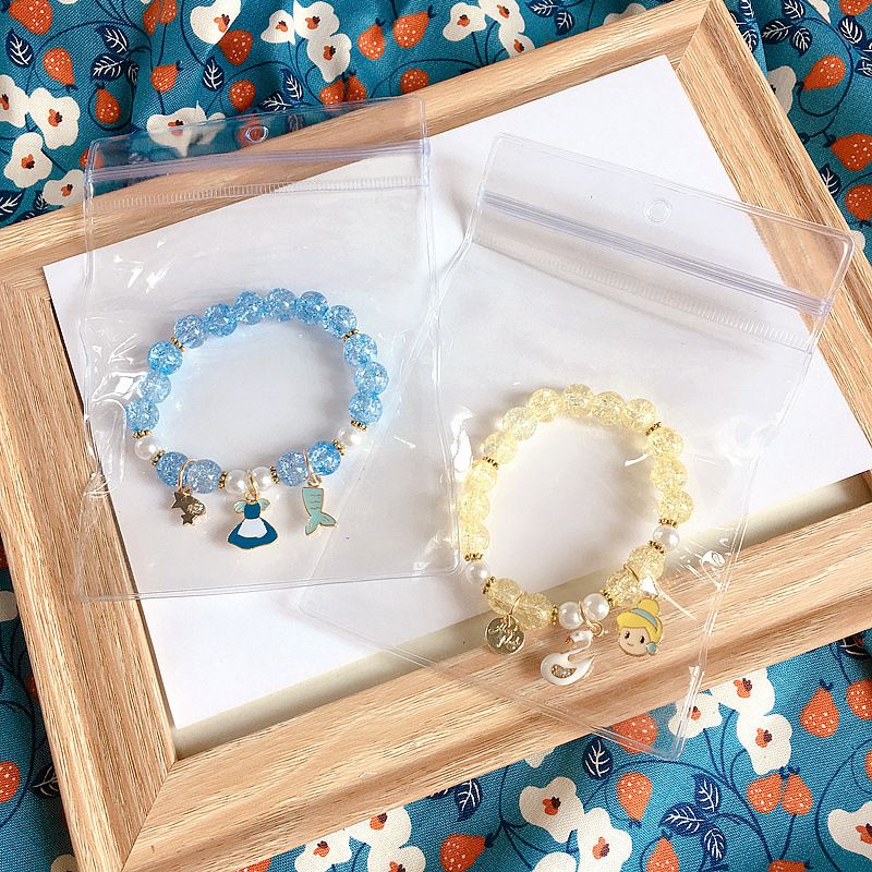 繽紛爆花水晶手鏈-獨角獸-漿果紅