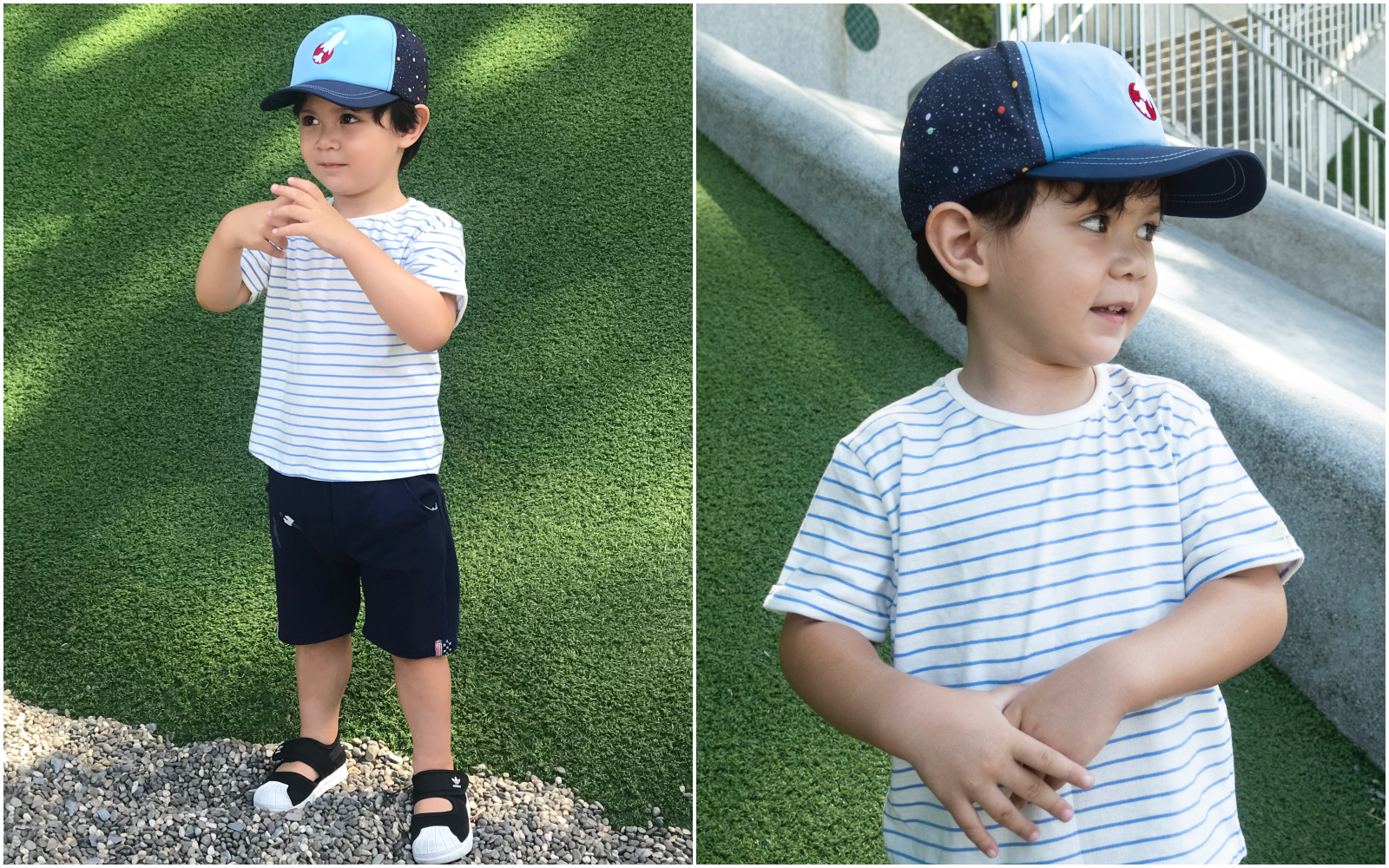 美國 Dabbawalla - 瓦拉帽-星空火箭涼感棒球帽 (3-10歲(頭圍52~56.5cm))