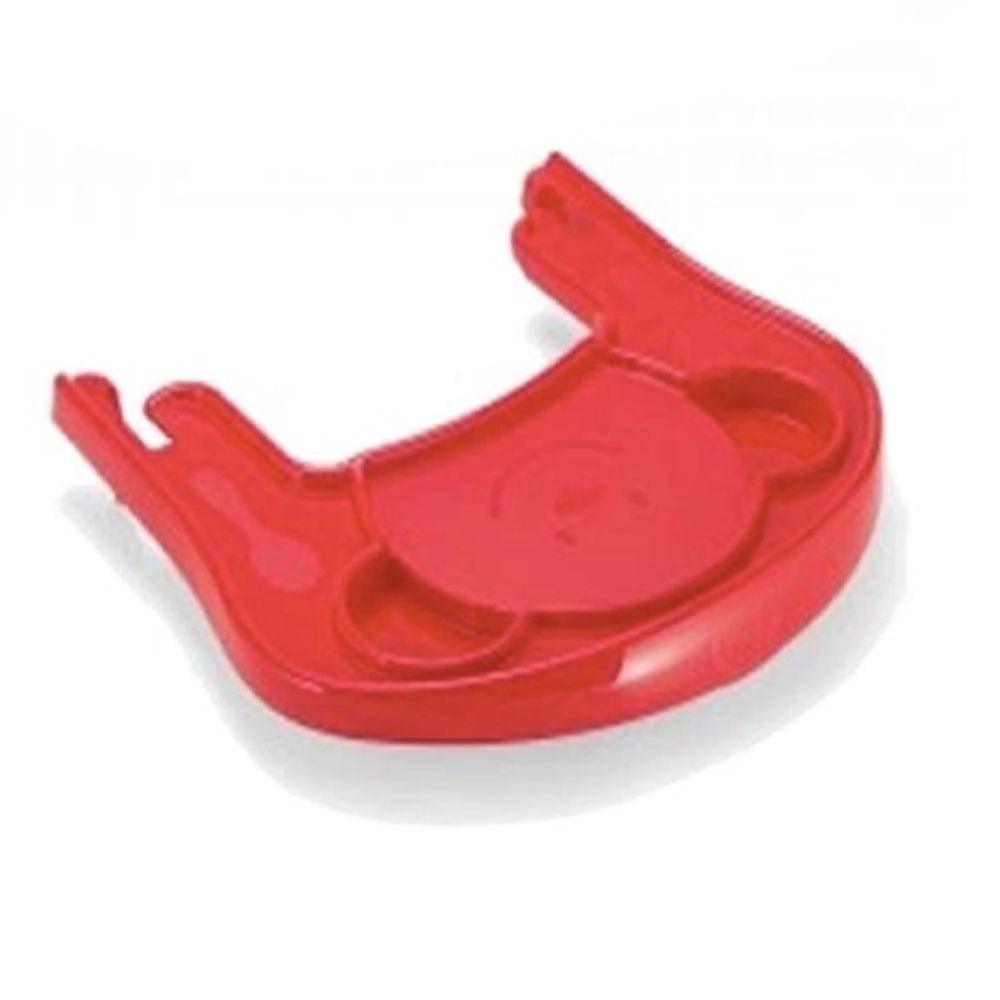 義大利 Pali - 小熊餐盤-紅-紅色-適用於熊寶寶成長餐椅