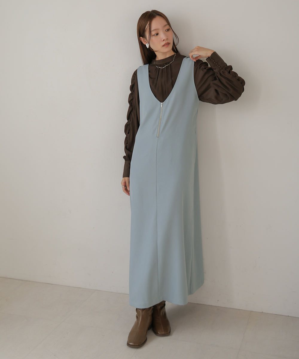 日本 Bab - 2WAY設計修身背心裙-水藍