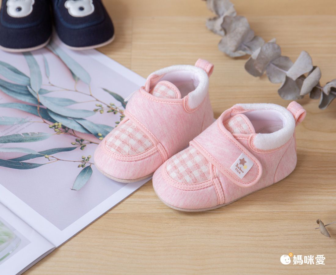 akachan honpo - 學步鞋-格紋-粉紅色