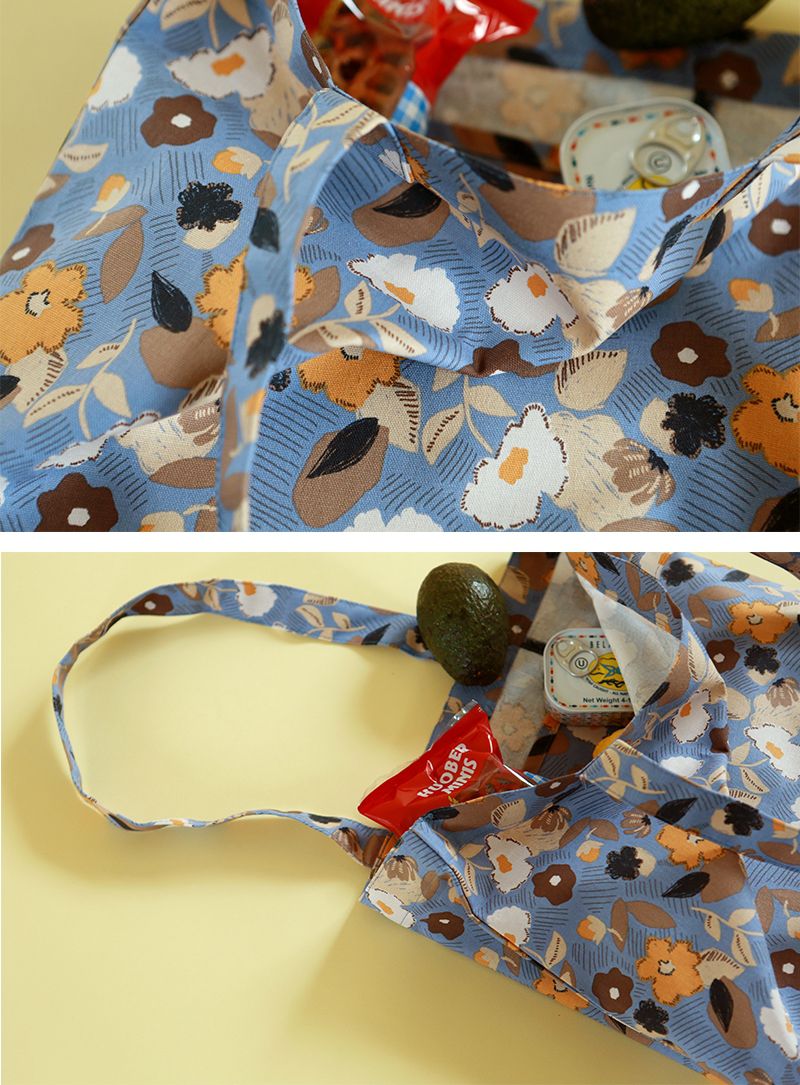 韓國製 - 牛津布環保袋/購物袋-花花世界 (41X43cm)