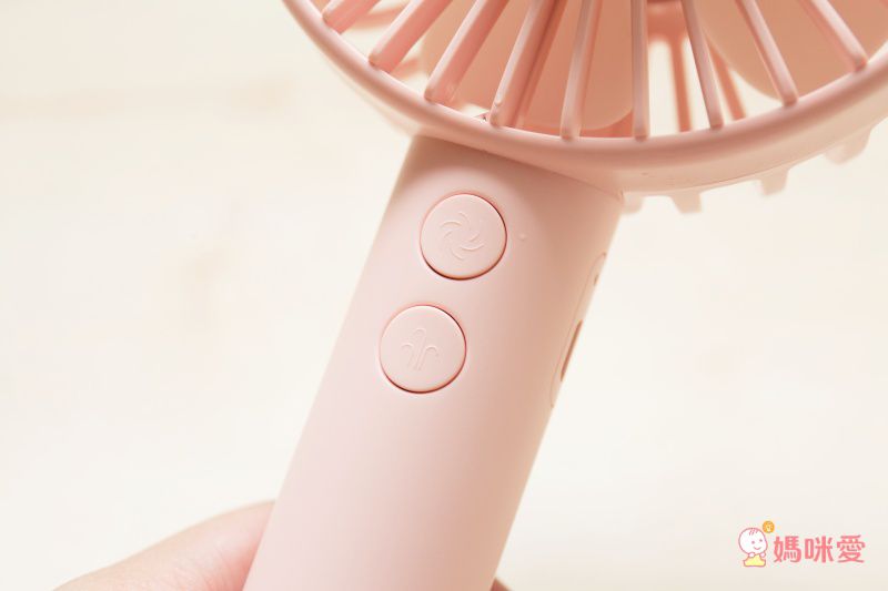 Hereu - 涼感霧化保濕風扇-鯨魚-粉