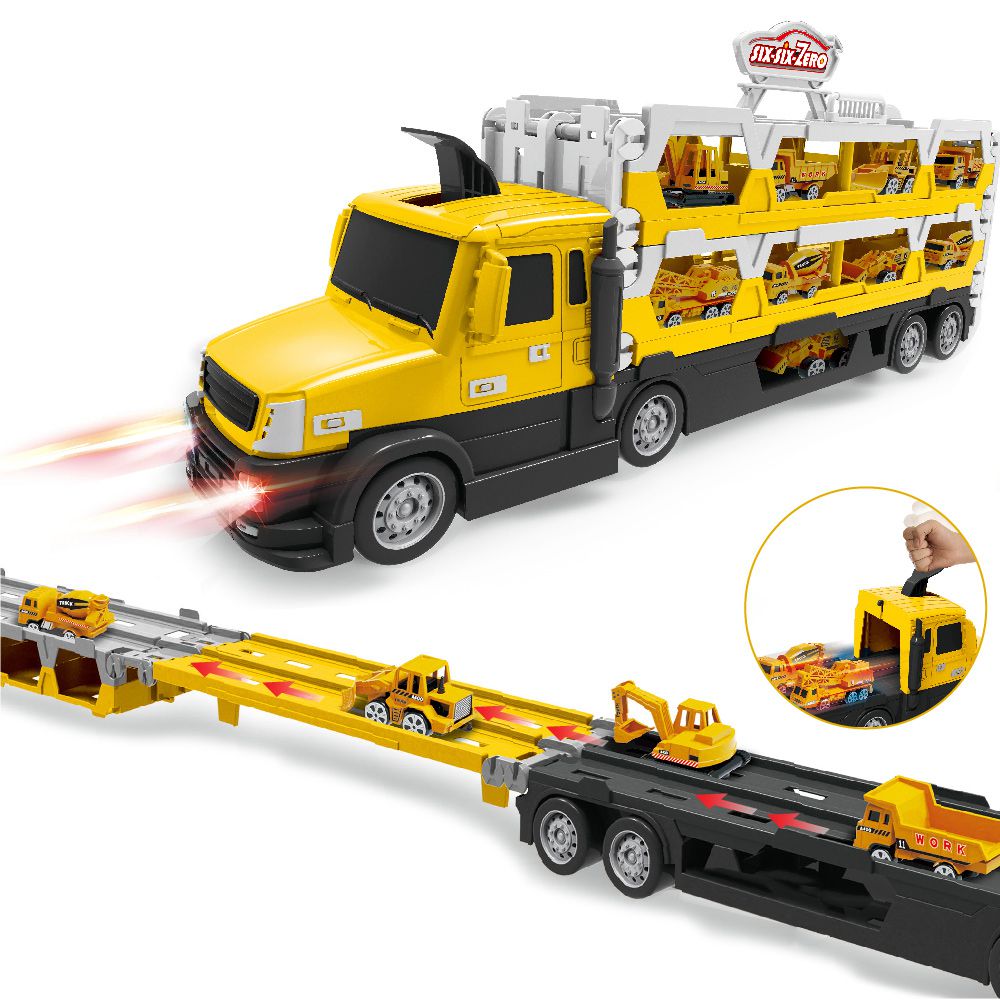 Kikimmy - 競速彈射雙模式變形卡車/玩具車-黃色