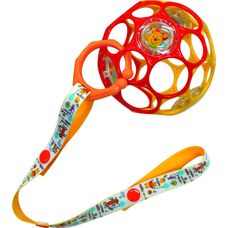 akachan honpo - 玩具防掉繩C型扣環款-迪士尼-黃色 (【繩子】最短時:27cm 最長時:31cm【扣環】4.6×5.3cm)