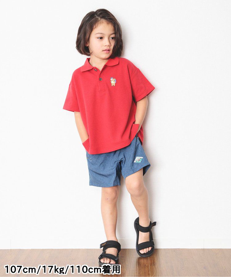 日本 BREEZE - 水陸二用百搭logo裝飾短褲-寶石綠