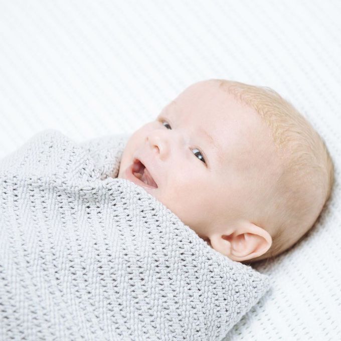 澳洲 Living Textiles - 有機棉洞洞毯-灰