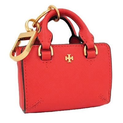 TORY BURCH - 防刮造型皮革鑰匙圈 (紅色)