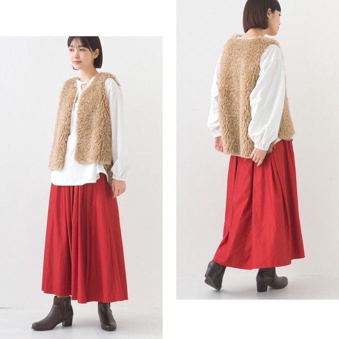 日本 OMNES - 泰迪蓬鬆穿搭造型加分毛絨背心-淺卡其