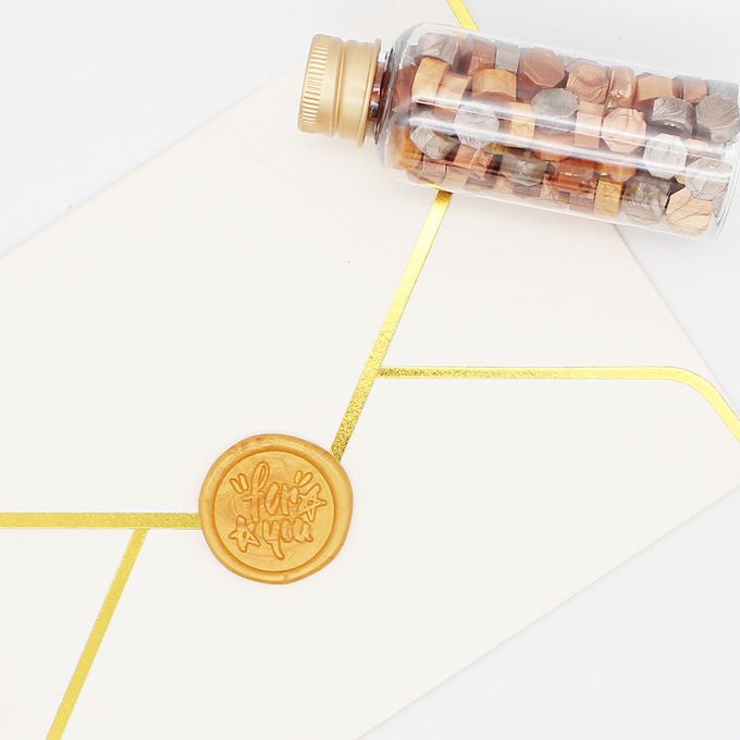 HAPPYMT - 火漆蠟粒大罐裝-陪你看落日餘暉-古銅金色系