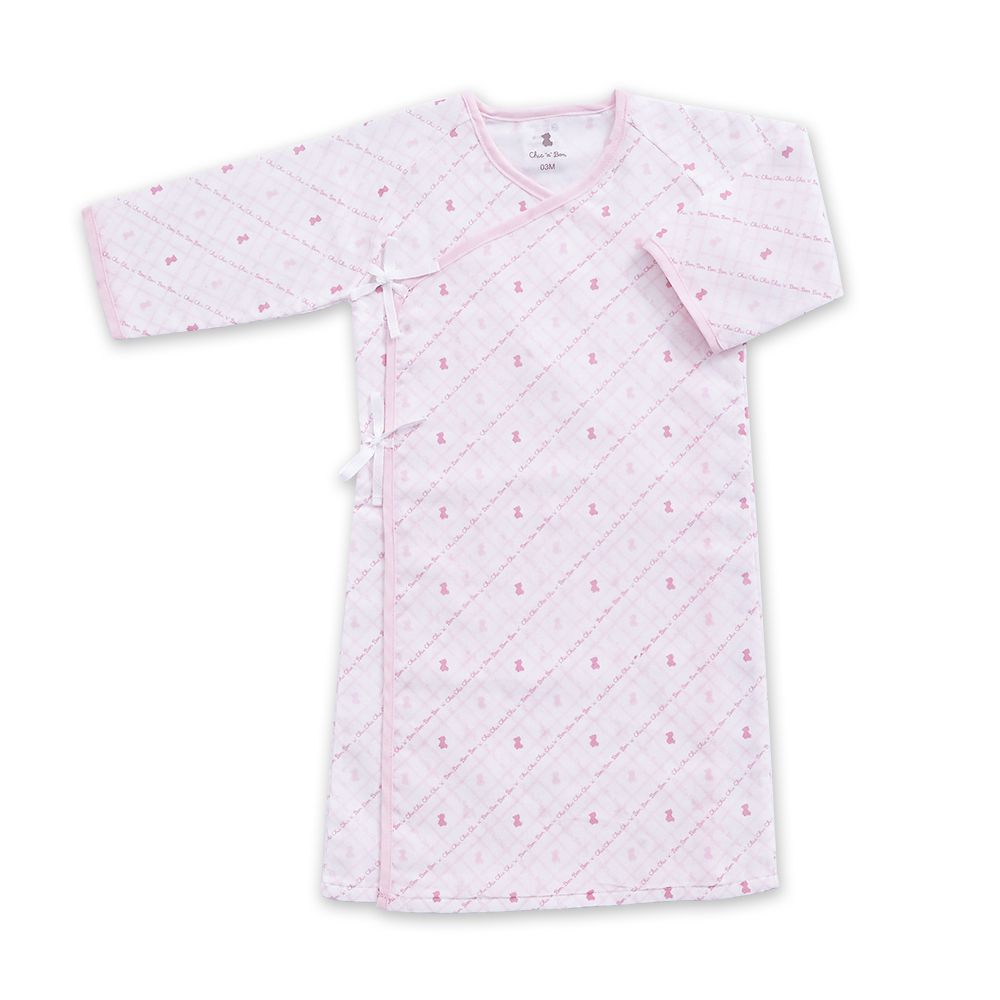 新經典紗布長袍(兩色選擇)-淺粉色