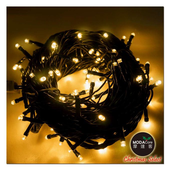 MODACore 摩達客 - 幸福8尺/8呎(240cm)一般型裝飾綠聖誕樹  (+紅金色系配件)+100燈LED燈暖白光3串(贈IC控制器)