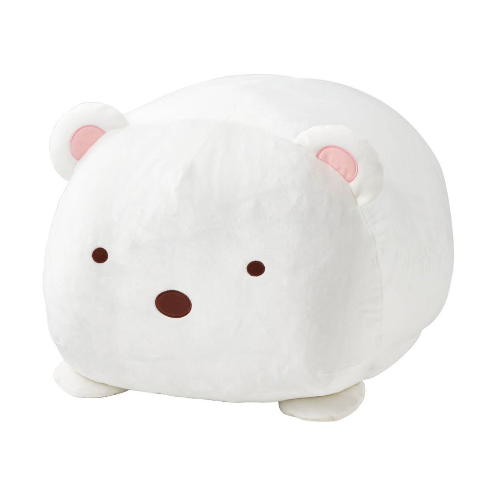 日本千趣會 - 角落生物 多功能棉被衣物收納袋/抱枕/椅墊-白熊 (33x52x62cm)