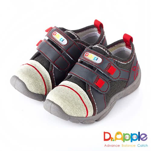 Dr. Apple - 機能童鞋-MIT微笑蘋果帥氣牛仔童鞋-灰