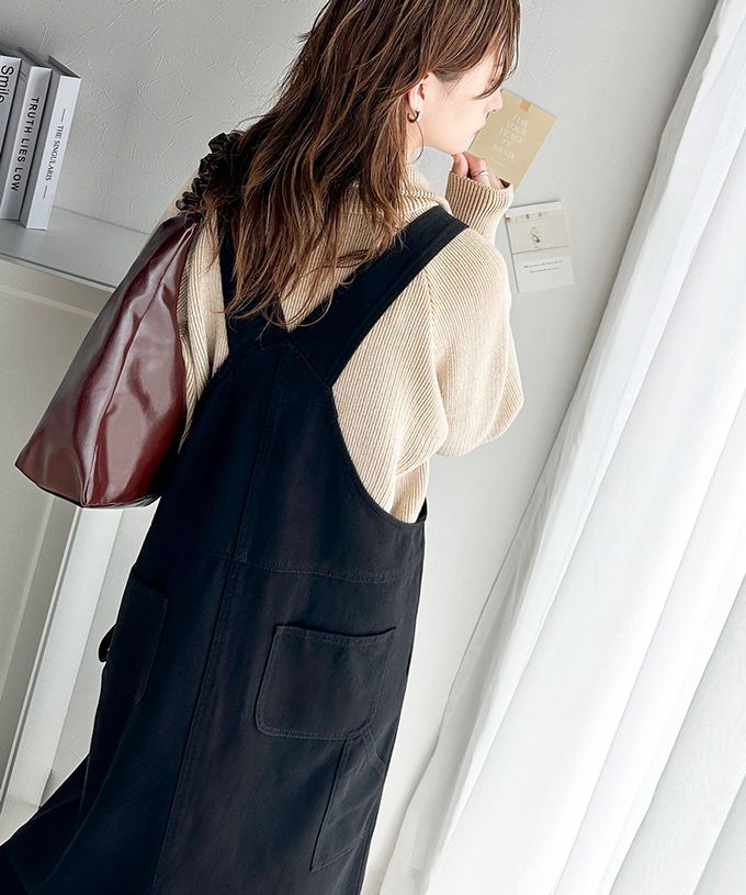 日本 Classical Elf - Java 復古工裝風純棉丹寧吊帶裙-靛藍