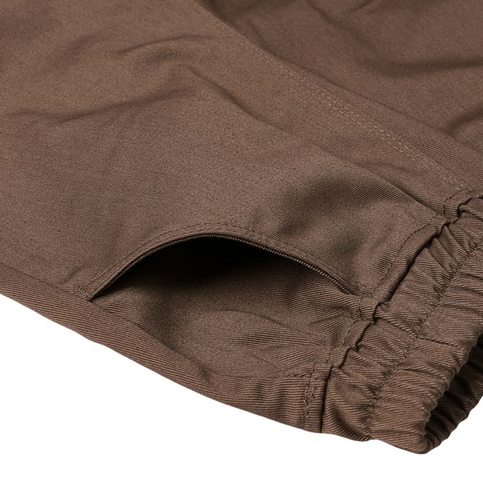 akachan honpo - 10分褲-膝蓋造型拼接-淺卡其色