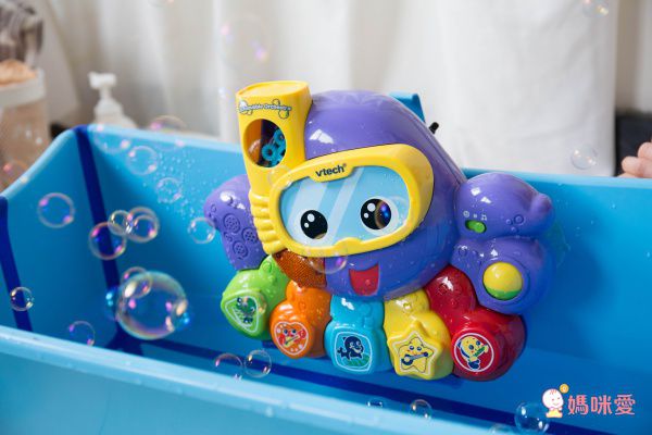 媽咪洗澡神助手♡【英國Vtech ✖ 加拿大MARCUS】歡樂聲光洗澡玩具♡泡泡章魚邊洗澡邊唱歌