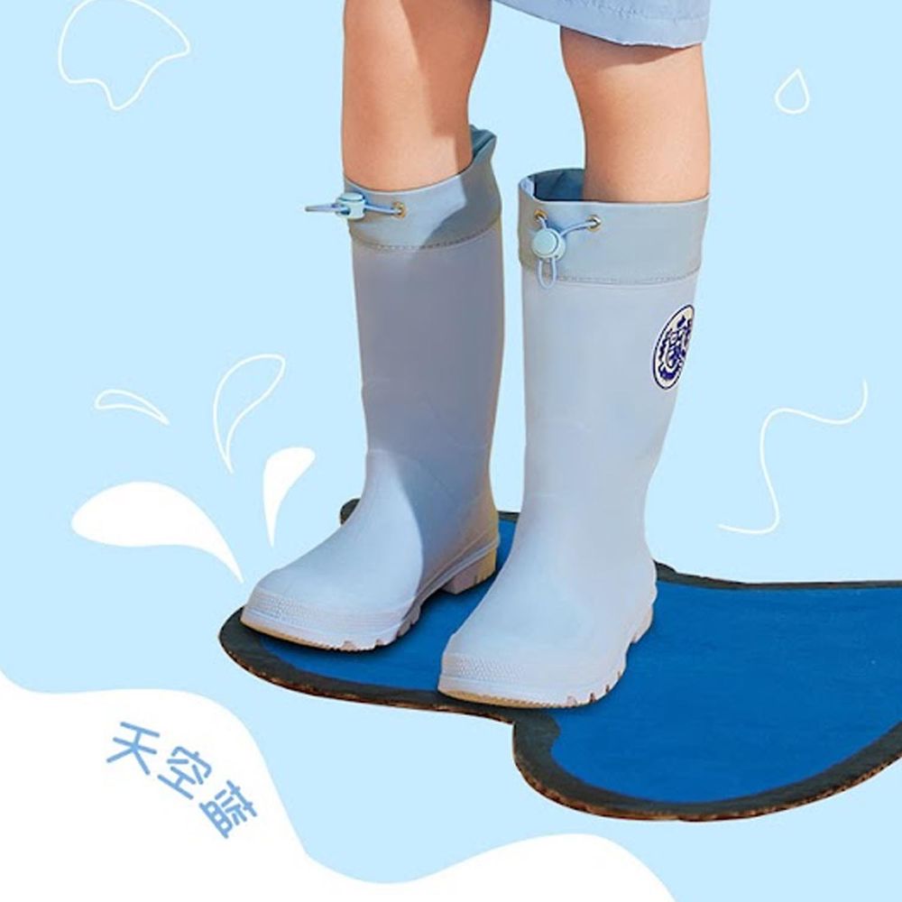 韓國lemonkid - 純色簡約雨鞋-天空藍