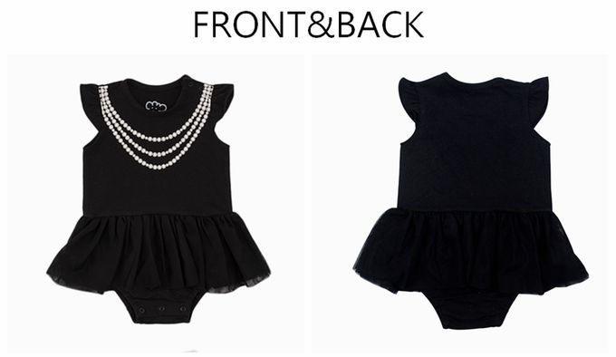 日安朵朵 - 女嬰雪紡蓬蓬裙連身衣 –MIT台灣製奧黛莉赫本(送皇冠髮帶)-短袖 (3-6個月)