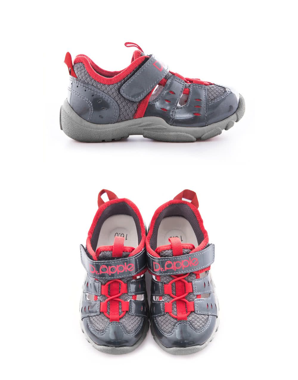 Dr. Apple - 機能童鞋-俐落大人風舒適透氣童鞋-灰