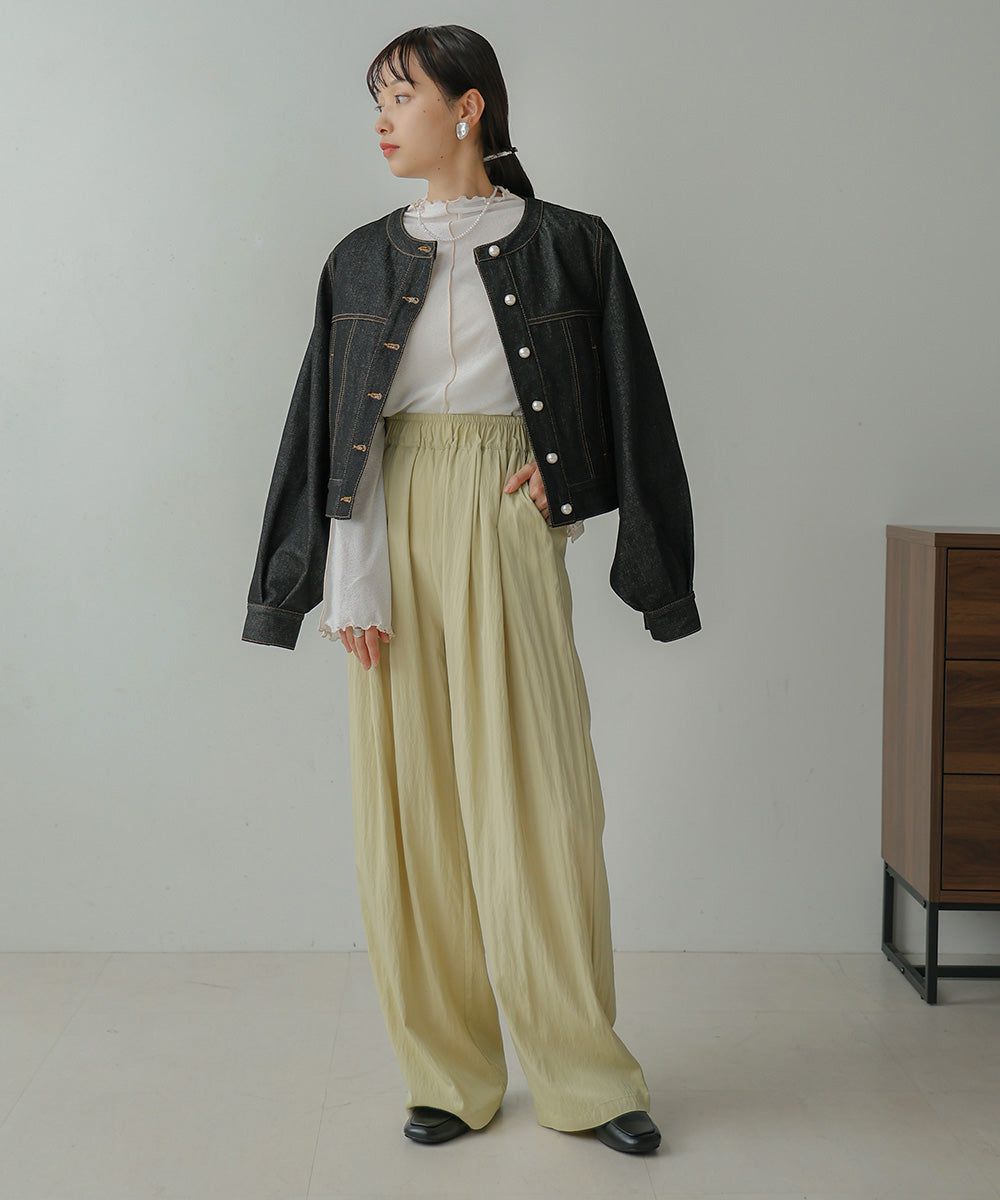 日本 Bab - 時尚美型垂墜感長褲-米杏