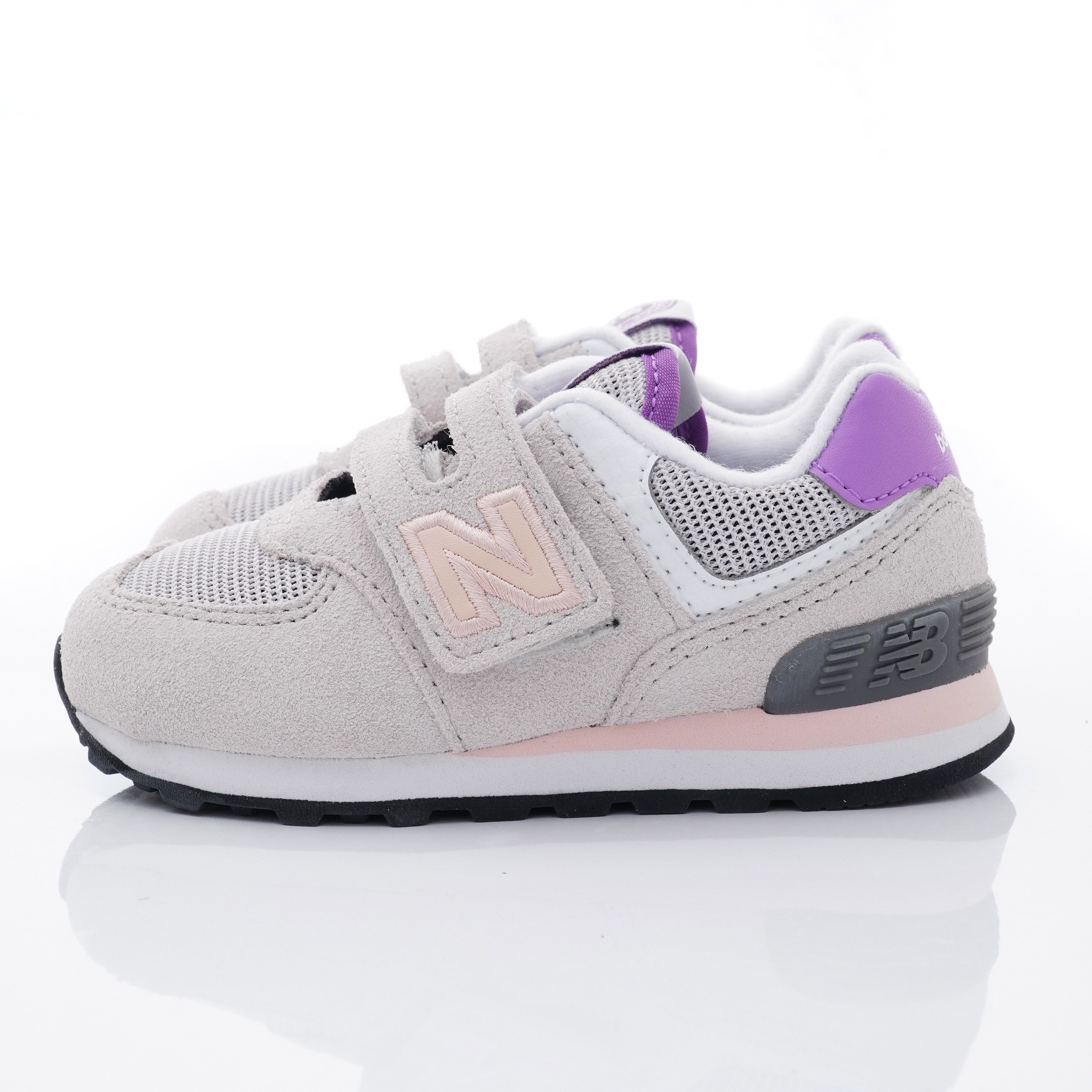 New Balance - NB574系列機能休閒鞋款(小童段)-灰粉