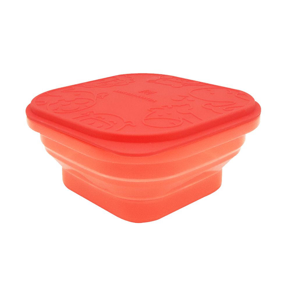 MARCUS＆MARCUS - 果凍矽膠摺疊保存盒-紅