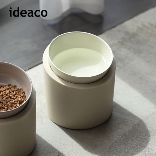 日本IDEACO - 寵物餵食護頸斜口碗架套組(高款)-飲水碗(350ml)