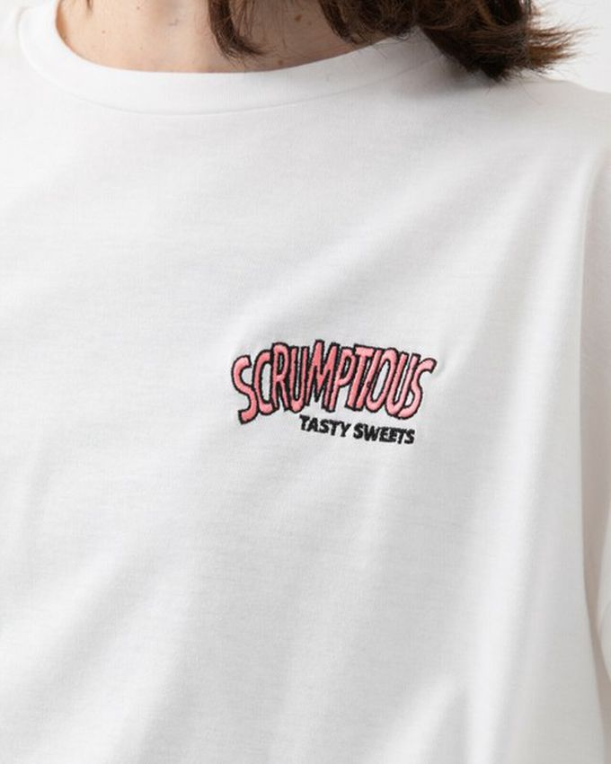 日本 gleam - 美式復古糖果印花寬大風短袖T恤-黃