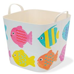 日本stacksto - 日本 Stacksto X AIUEO 聯名收納籃-(彩虹魚) (33.5*33.5*34.6cm)