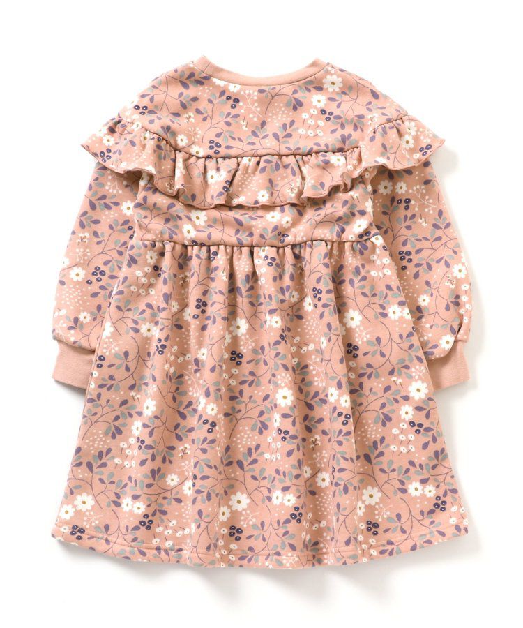 日本 apres les cours - [推薦]內刷毛溫暖荷葉長袖洋裝-丹寧-海軍藍