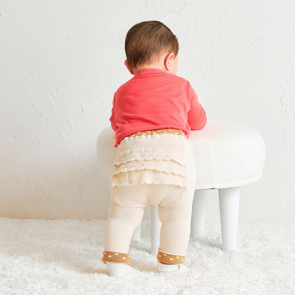 幼兒緊身褲-象牙白色