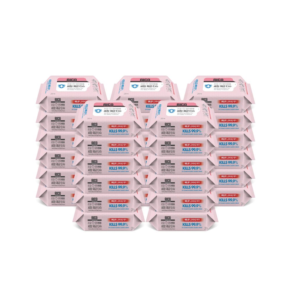 韓國RICO baby - 抗菌濕紙巾(Sanitizing-20抽)－30入