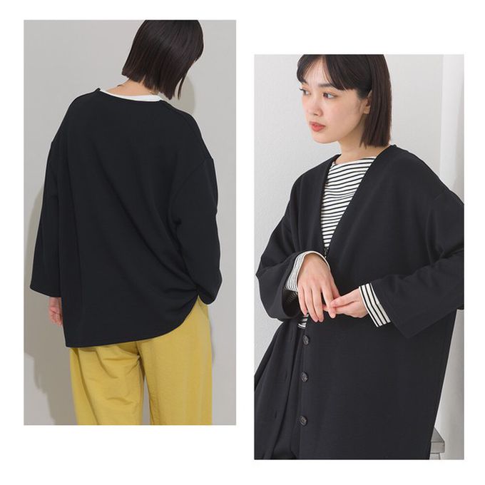 日本 OMNES - 抗UV抗花粉 柔滑無領開襟衫外套-米杏