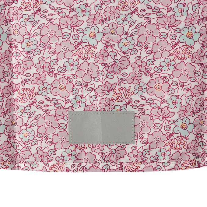 akachan honpo - 短斗篷式雨衣-小花-紫色 (80~95cm)