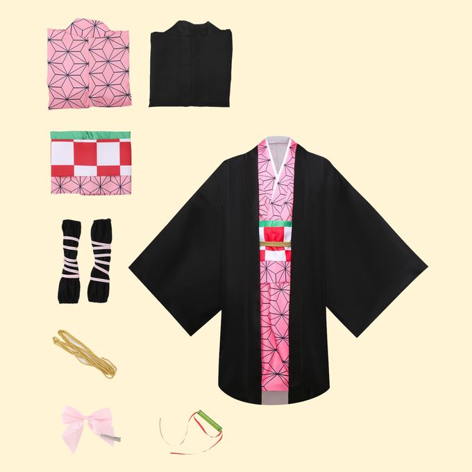 鬼殺隊豆子套裝-萬聖節變裝服