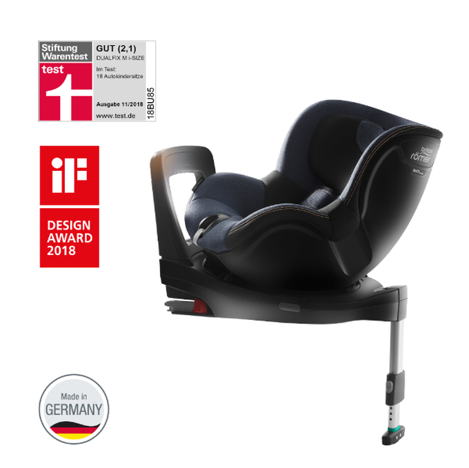 britax römer - Dualfix I Size ISOFIX 360度旋轉汽座-酷黑 (0-4歲)-德國原裝