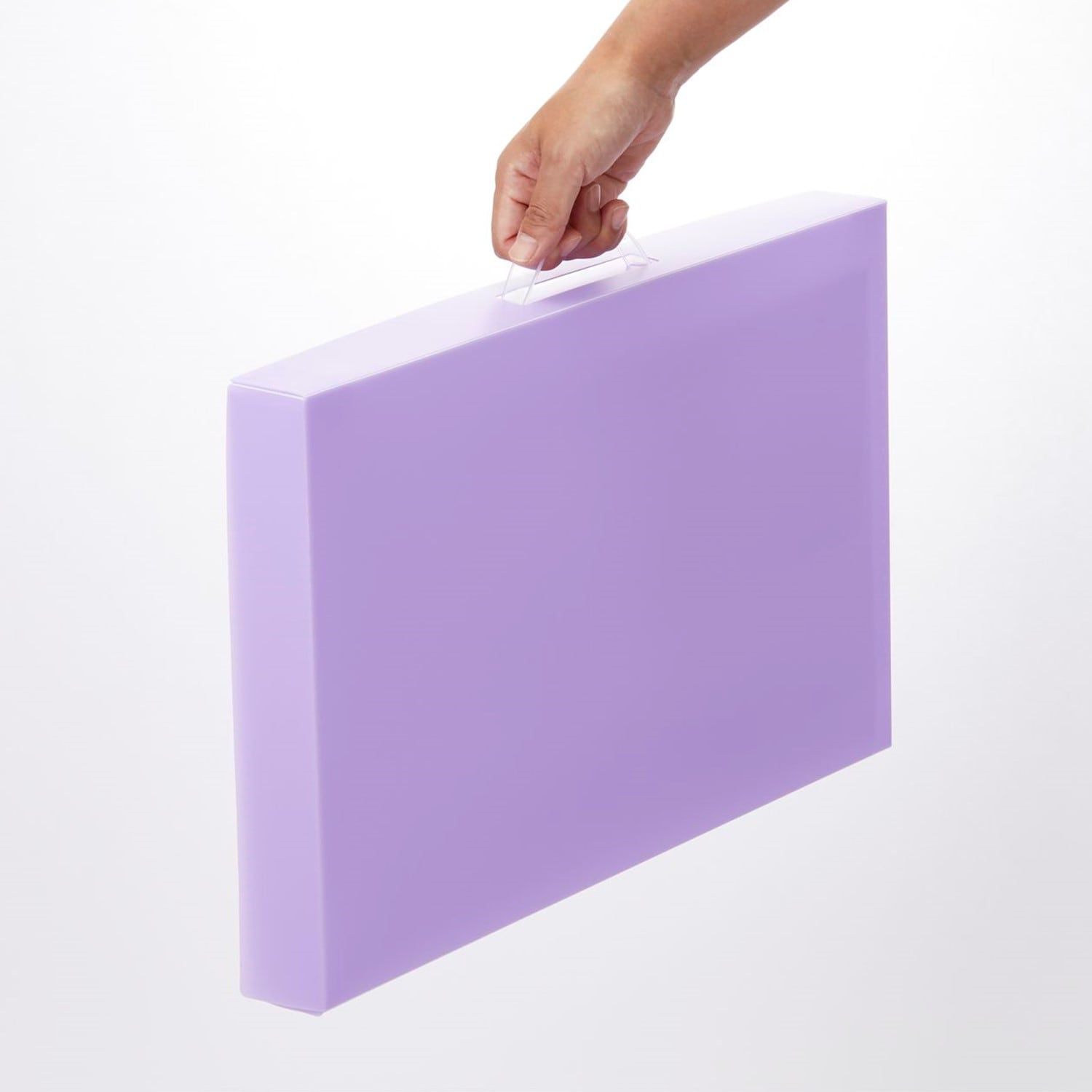 日本千趣會 - [熱銷更新版]美勞作品收納盒(附提把)-白 (45×29.5×4.5cm)