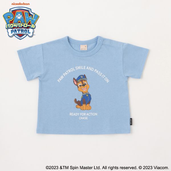 日本 petit main - 汪汪隊聯名 印花短袖上衣-毛毛-卡其