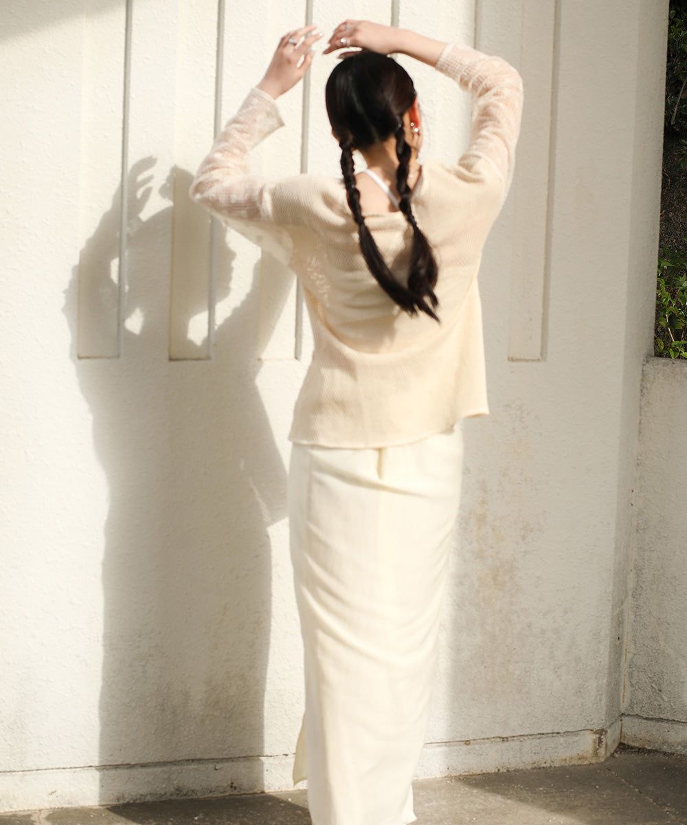 日本 Bab - 2WAY細摺拼接百搭長裙-淺灰