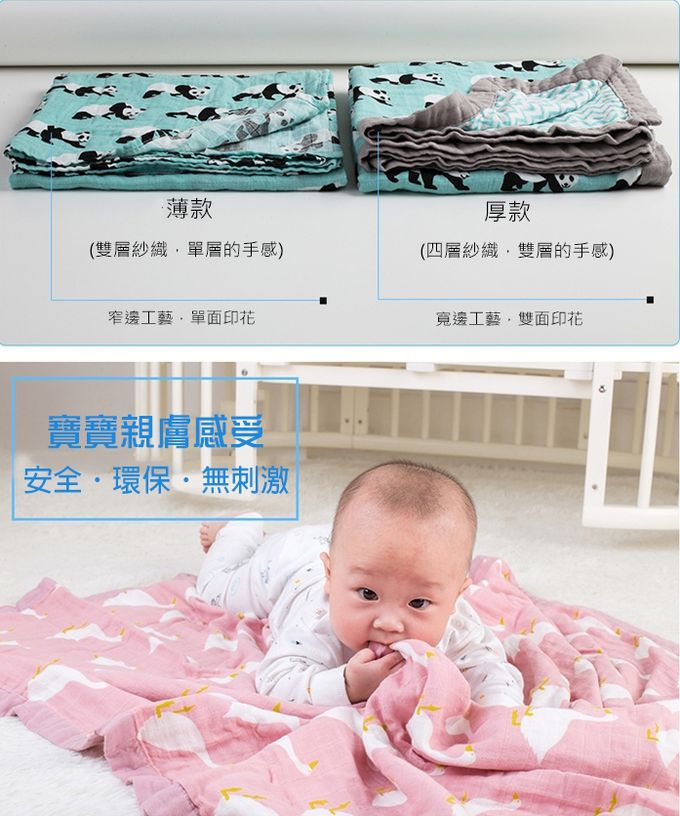 Muslin Tree - 印花雙層嬰兒紗布包巾/蓋被-鯨魚 (120*120cm)