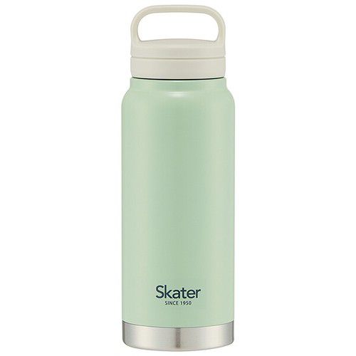 日本 SKATER 代購 - 不鏽鋼雙層真空保冷保溫瓶-上蓋提把-淺粉-500ml