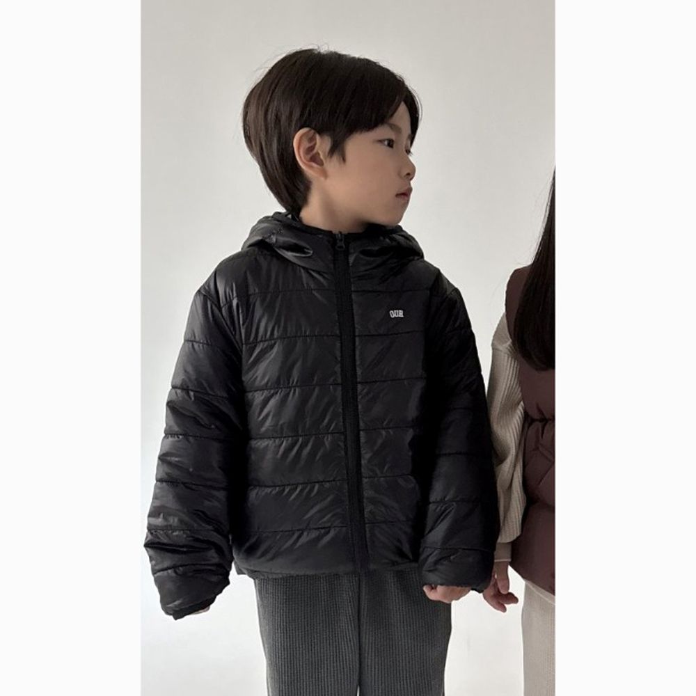 OUR 輕暖科技纖維連帽外套-黑