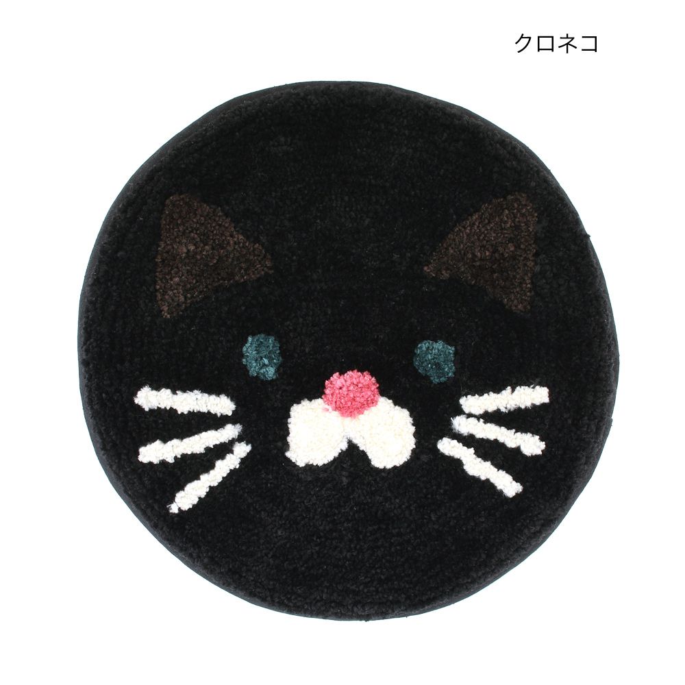 日本 TOMO - 可愛柔軟圓型坐墊/椅墊-熊貓-黑白 (約φ33cm)