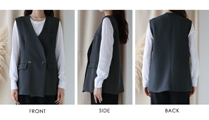 日本 BLUE EAST - 百搭率性西裝背心-黑