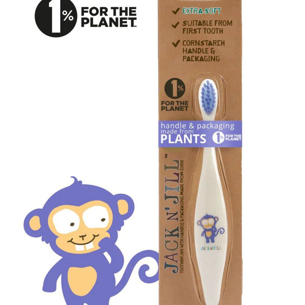 澳洲 Jack N' Jill - 植物牙刷-猴子 (1歲以上適用)
