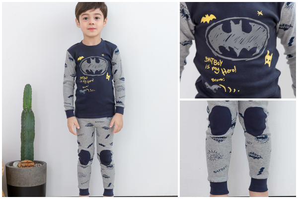 韓國 Mellisse - (剩90號)韓製20支無螢光棉長袖家居服-機器怪手