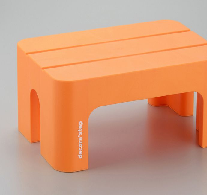 日本squ+ - Decora step日製長形多功能墊腳椅凳(耐重100kg)-紅 (高30cm)