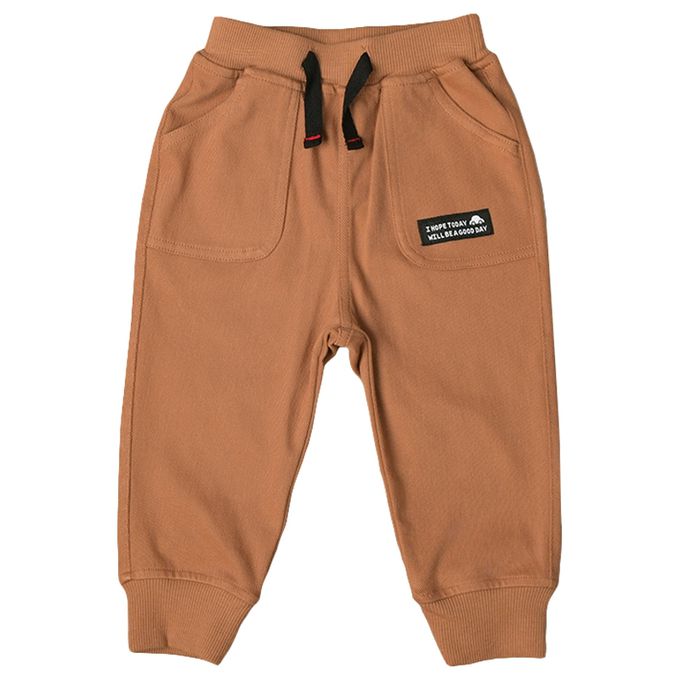 akachan honpo - 10分束口褲-淺卡其色